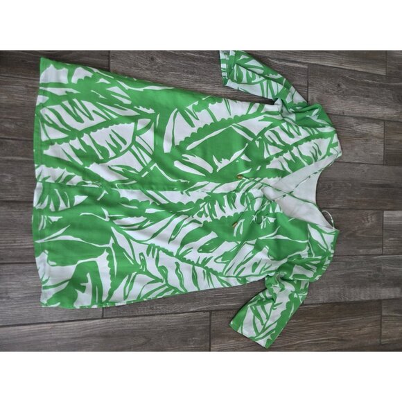 LILLY PULITZER for Target Boom Boom Shift Dress Tropical Leaves Green Sz XL - Picture 3 of 8